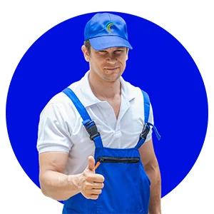 Peninsula Moving team member giving a thumbs up in uniform